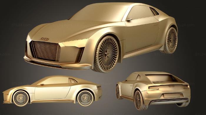 Автомобили и транспорт (Audi e tron 2010, CARS_0587) 3D модель для ЧПУ станка